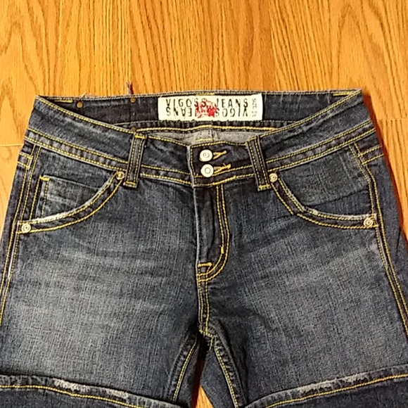 Vigoss Jeans Big Stitches Pocket Flaps Stretchy - Picture 2 of 7